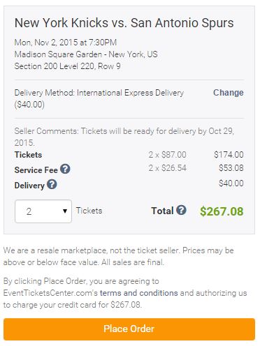 Eventticketcenter row 9