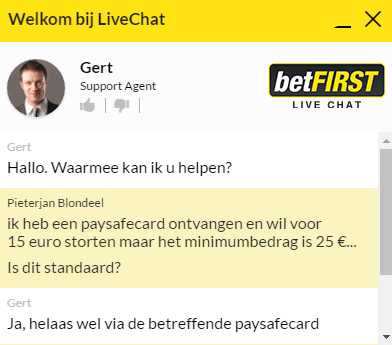 Betfirst chat