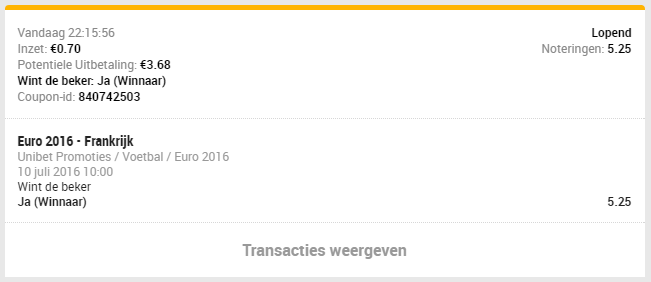 Unibet Frankrijk wint 2